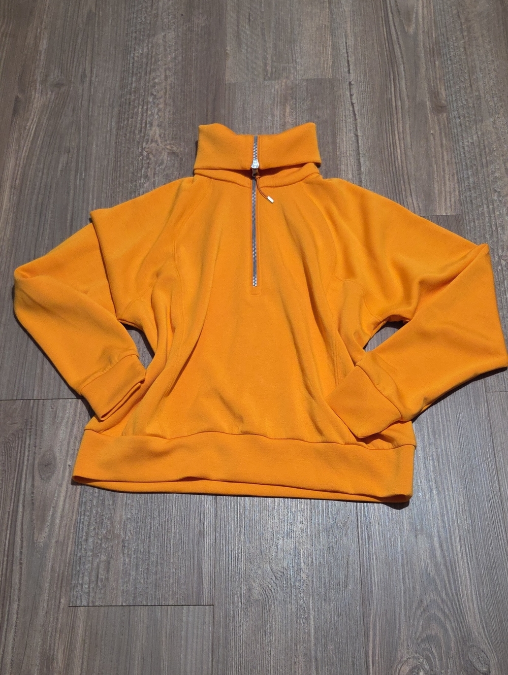 SPANX Orange Half-Zip Pullover